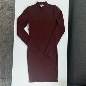 Bozzolo Brown Long Sleeve Dress
